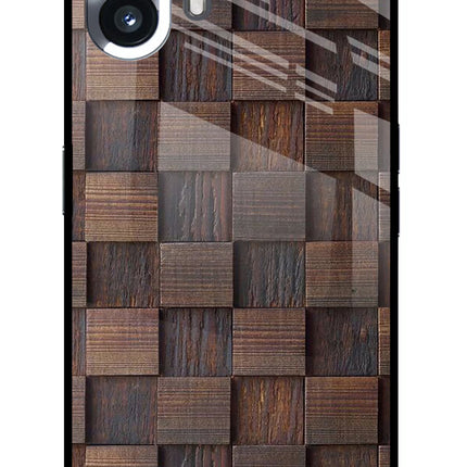 Wooden Cube Design Nothing Phone 2 Glass Case