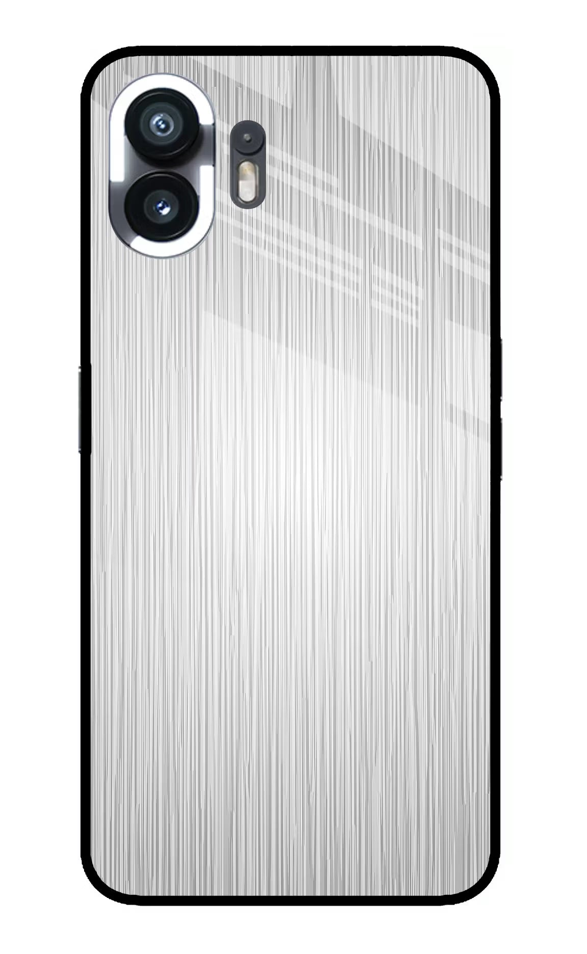 Wooden Grey Texture Nothing Phone 2 Glass Case Back Cover by Casekaro
