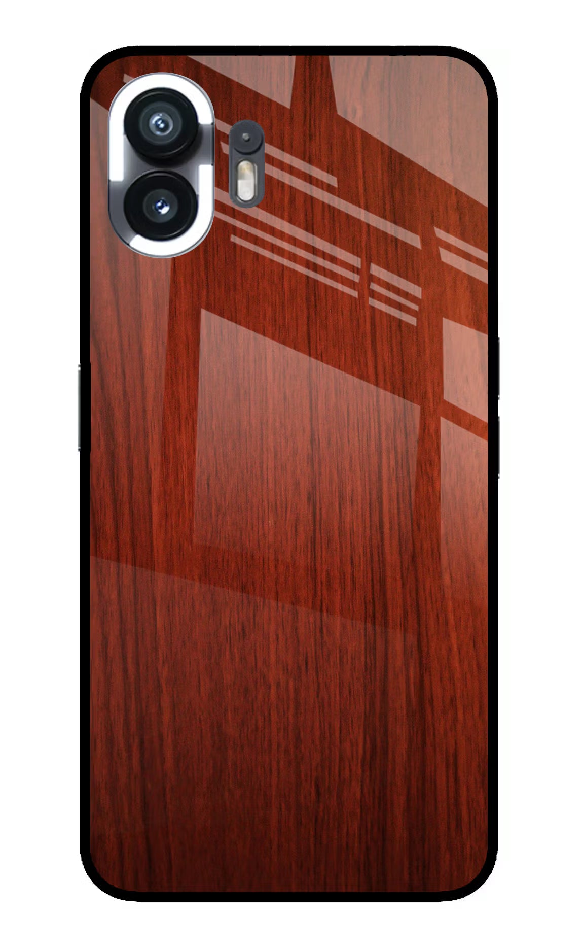 Wooden Plain Pattern Nothing Phone 2 Glass Case Back Cover by Casekaro