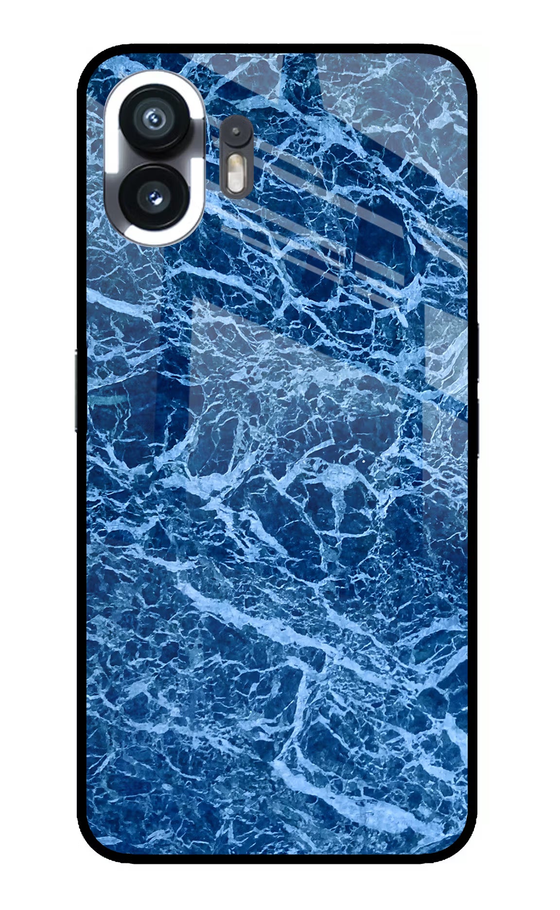 Blue Marble Nothing Phone 2 Glass Case Back Cover by Casekaro