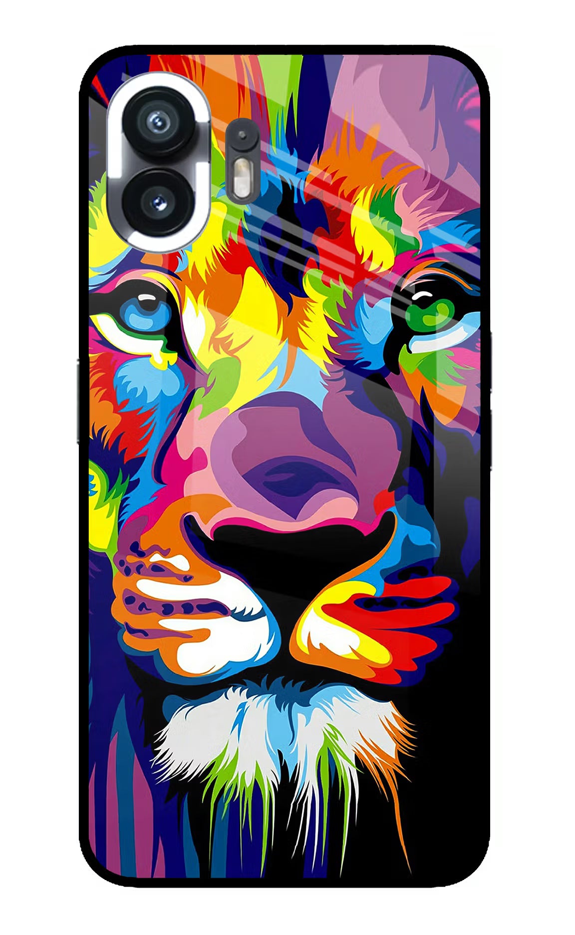 Lion Nothing Phone 2 Glass Case Back Cover by Casekaro