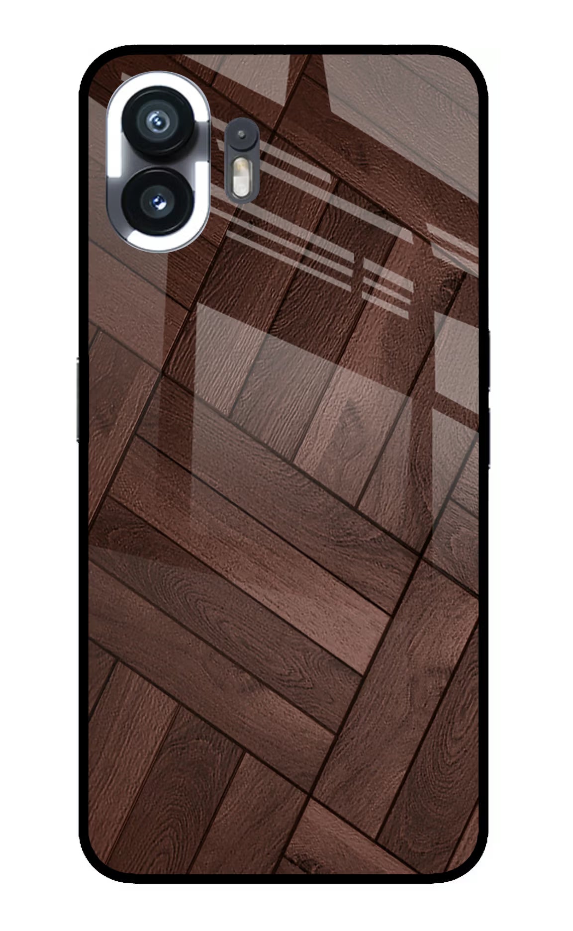 Wooden Texture Design Nothing Phone 2 Glass Case Back Cover by Casekaro