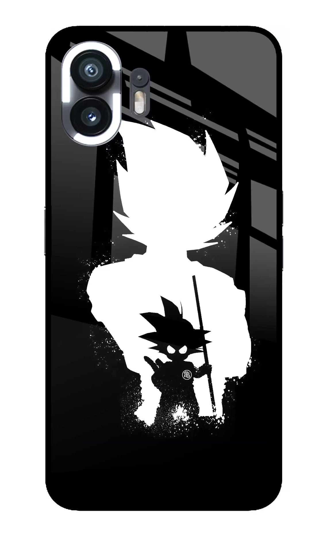 Goku Shadow Nothing Phone 2 Glass Case Back Cover by Casekaro