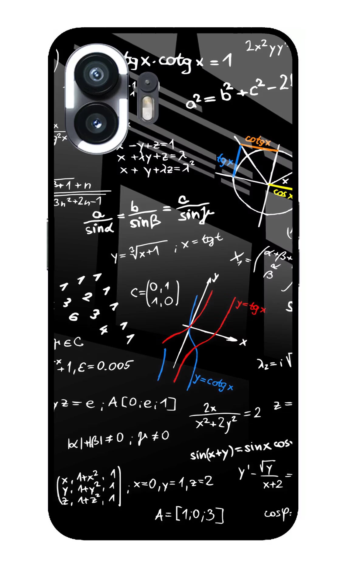 Mathematics Formula Nothing Phone 2 Glass Case Back Cover by Casekaro