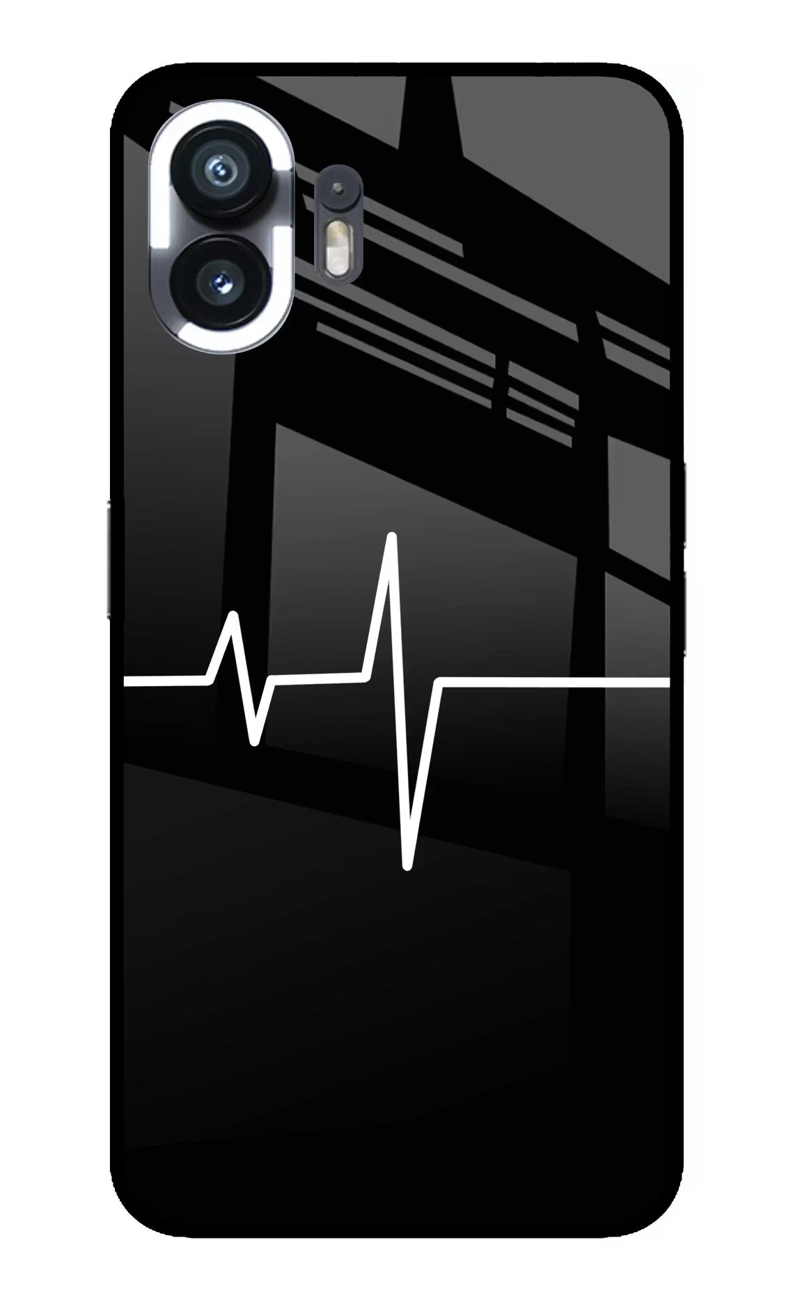 Heart Beats Nothing Phone 2 Glass Case Back Cover by Casekaro