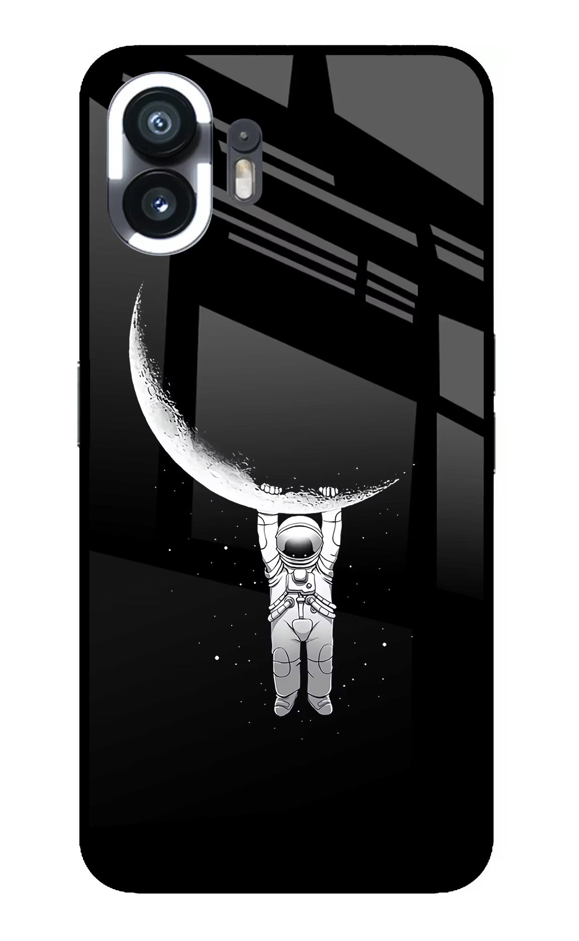 Moon Space Nothing Phone 2 Glass Case Back Cover by Casekaro