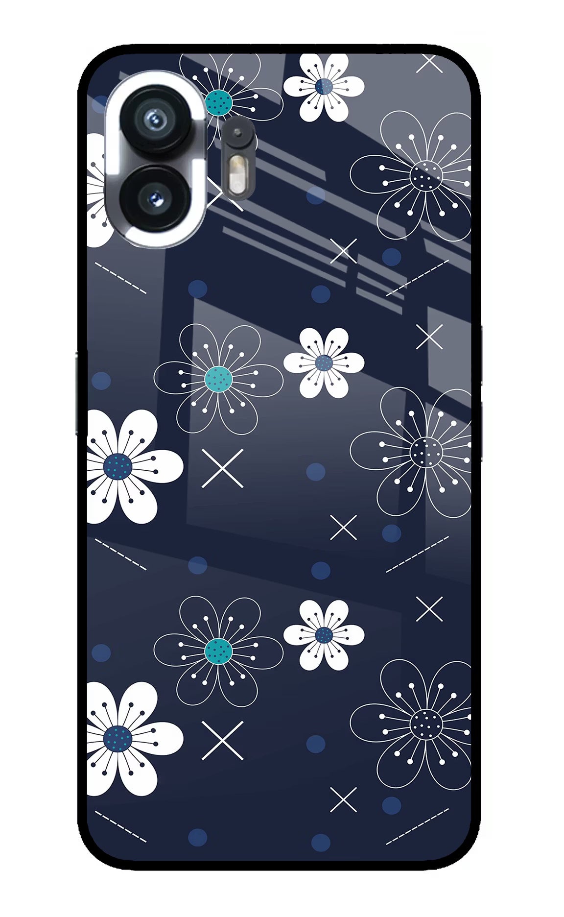 Flowers Nothing Phone 2 Glass Case Back Cover by Casekaro