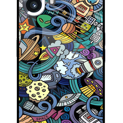 Space Abstract Nothing Phone 2 Glass Case