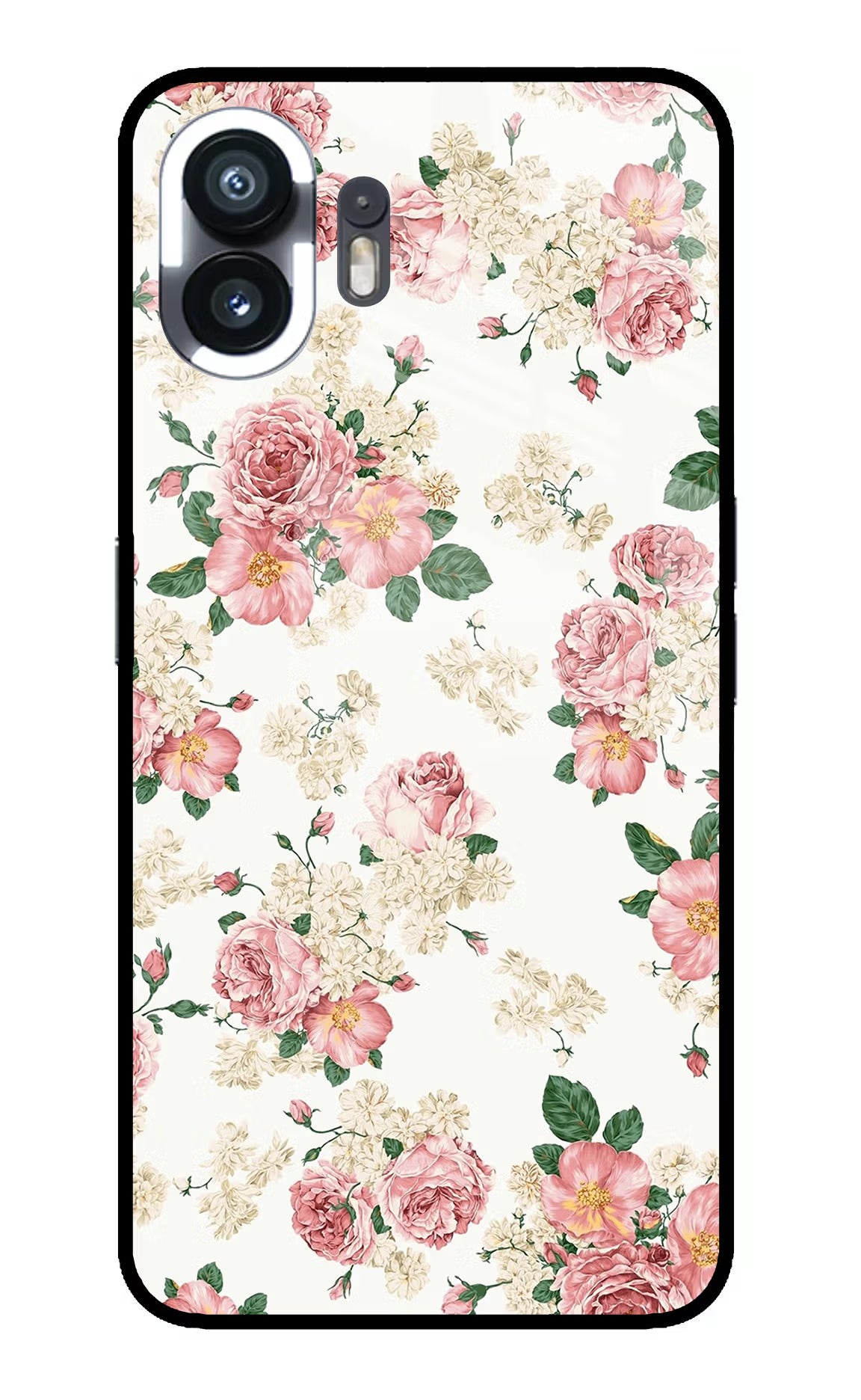 Flowers Nothing Phone 2 Glass Case Back Cover by Casekaro