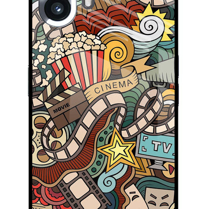 Cinema Abstract Nothing Phone 2 Glass Case Back Cover by Casekaro