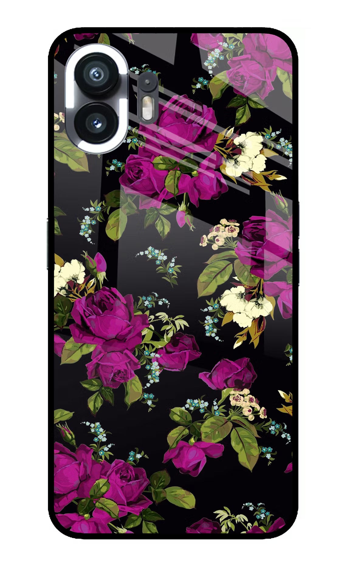 Flowers Nothing Phone 2 Glass Case Back Cover by Casekaro