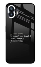 Life Motto Code Nothing Phone 2 Glass Case