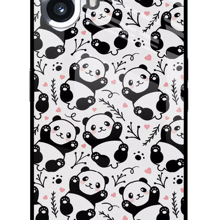 Cute Panda Nothing Phone 2 Glass Case