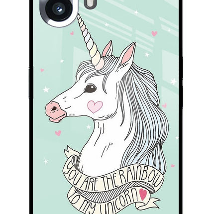 Unicorn Wallpaper Nothing Phone 2 Glass Case Back Cover by Casekaro