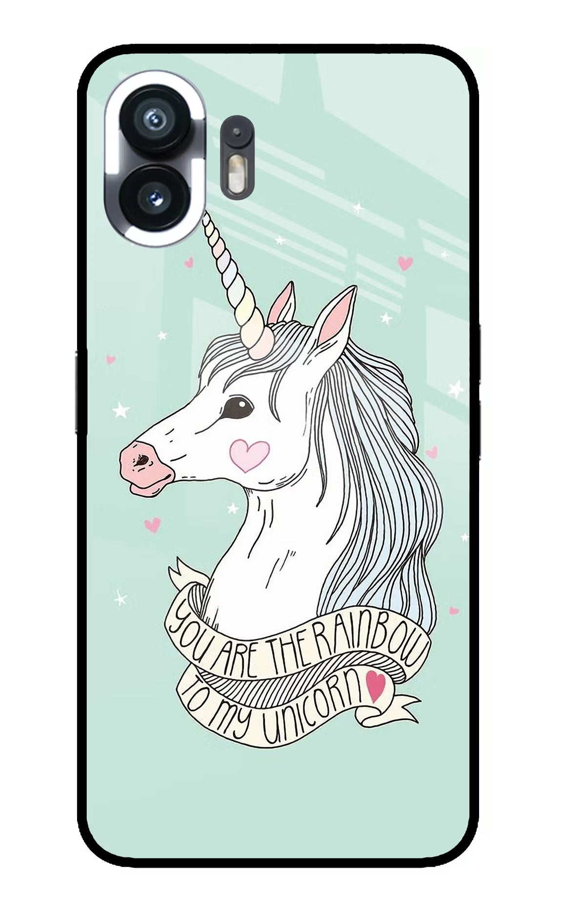 Unicorn Wallpaper Nothing Phone 2 Glass Case Back Cover by Casekaro