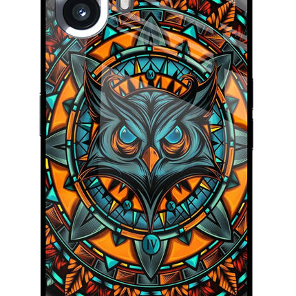 Angry Owl Art Nothing Phone 2 Glass Case Back Cover by Casekaro