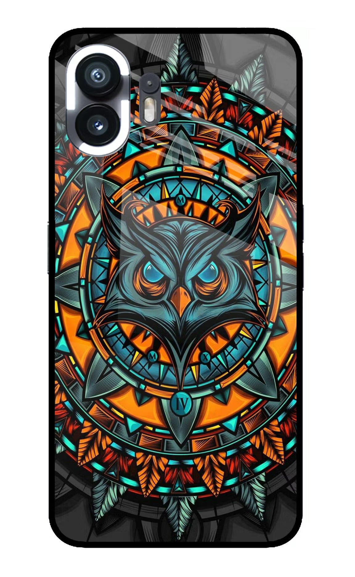 Angry Owl Art Nothing Phone 2 Glass Case Back Cover by Casekaro