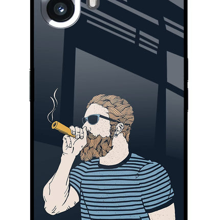 Smoking Nothing Phone 2 Glass Case Back Cover by Casekaro