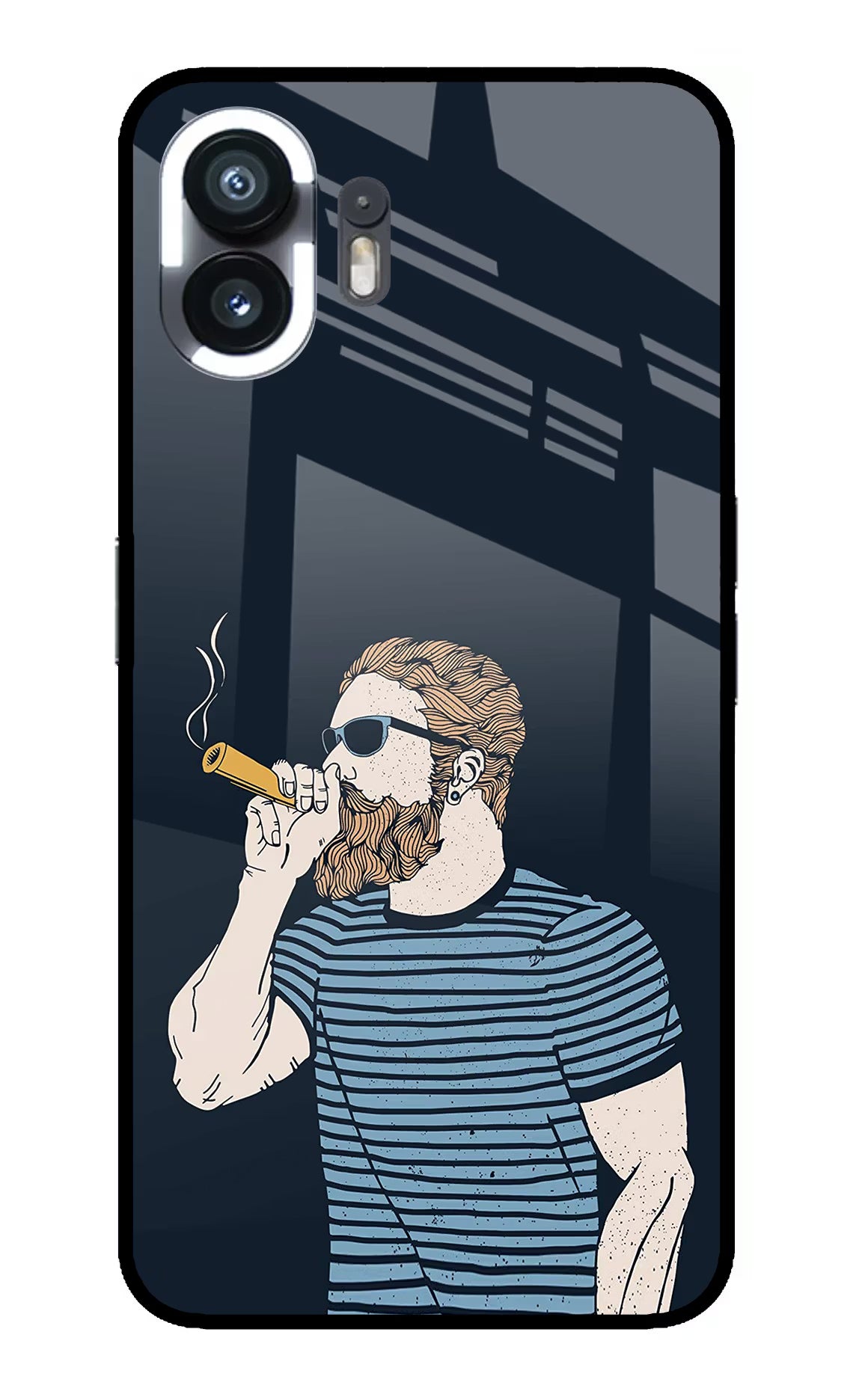 Smoking Nothing Phone 2 Glass Case Back Cover by Casekaro