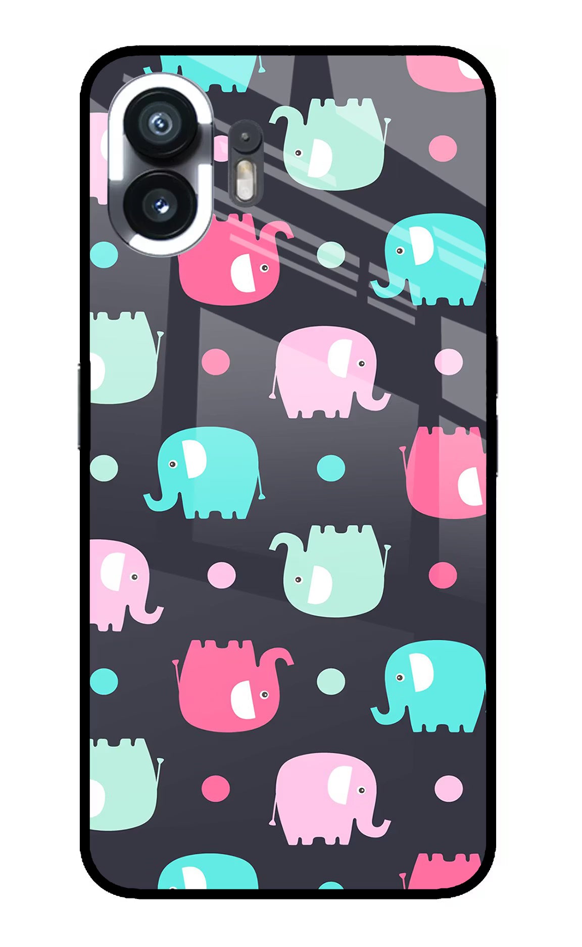 Elephants Nothing Phone 2 Glass Case Back Cover by Casekaro