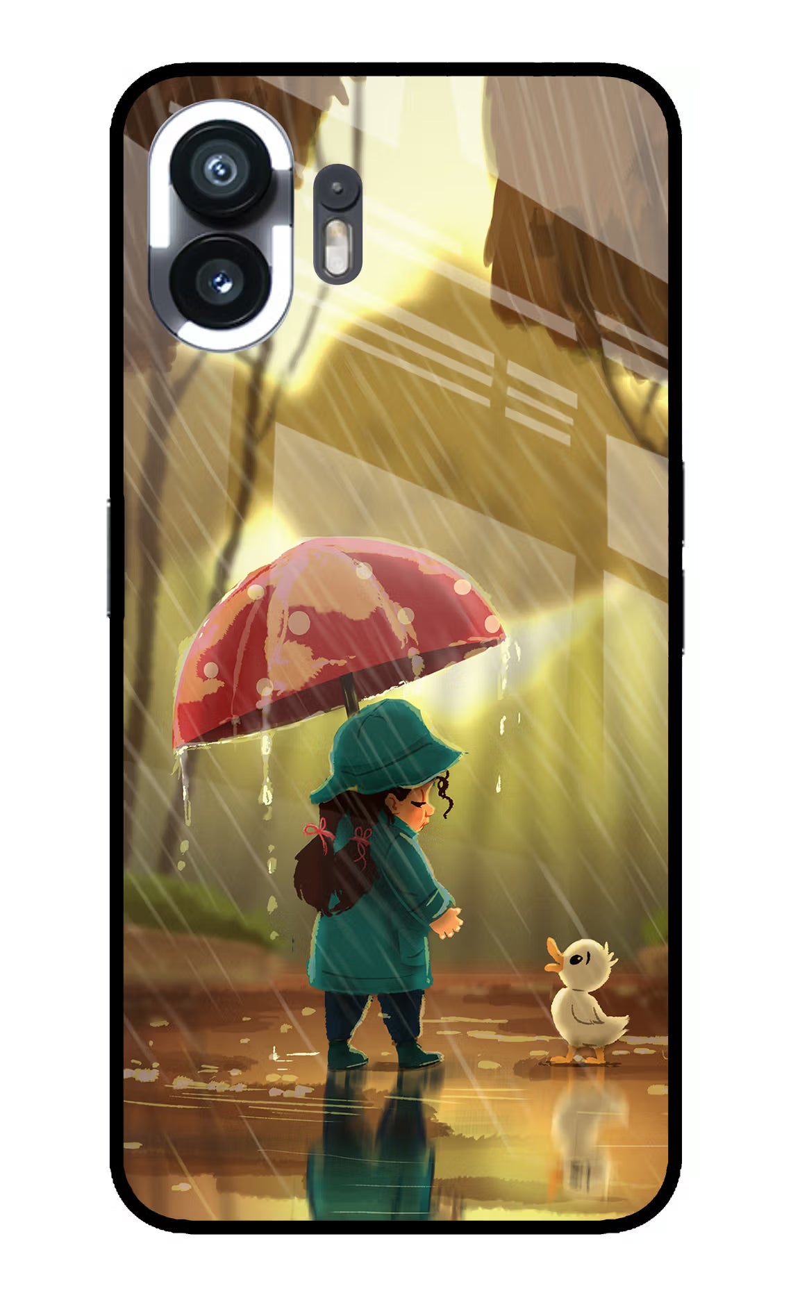 Rainy Day Nothing Phone 2 Glass Case Back Cover by Casekaro