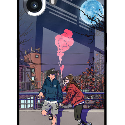 Chilling Couple Nothing Phone 2 Glass Case Back Cover by Casekaro