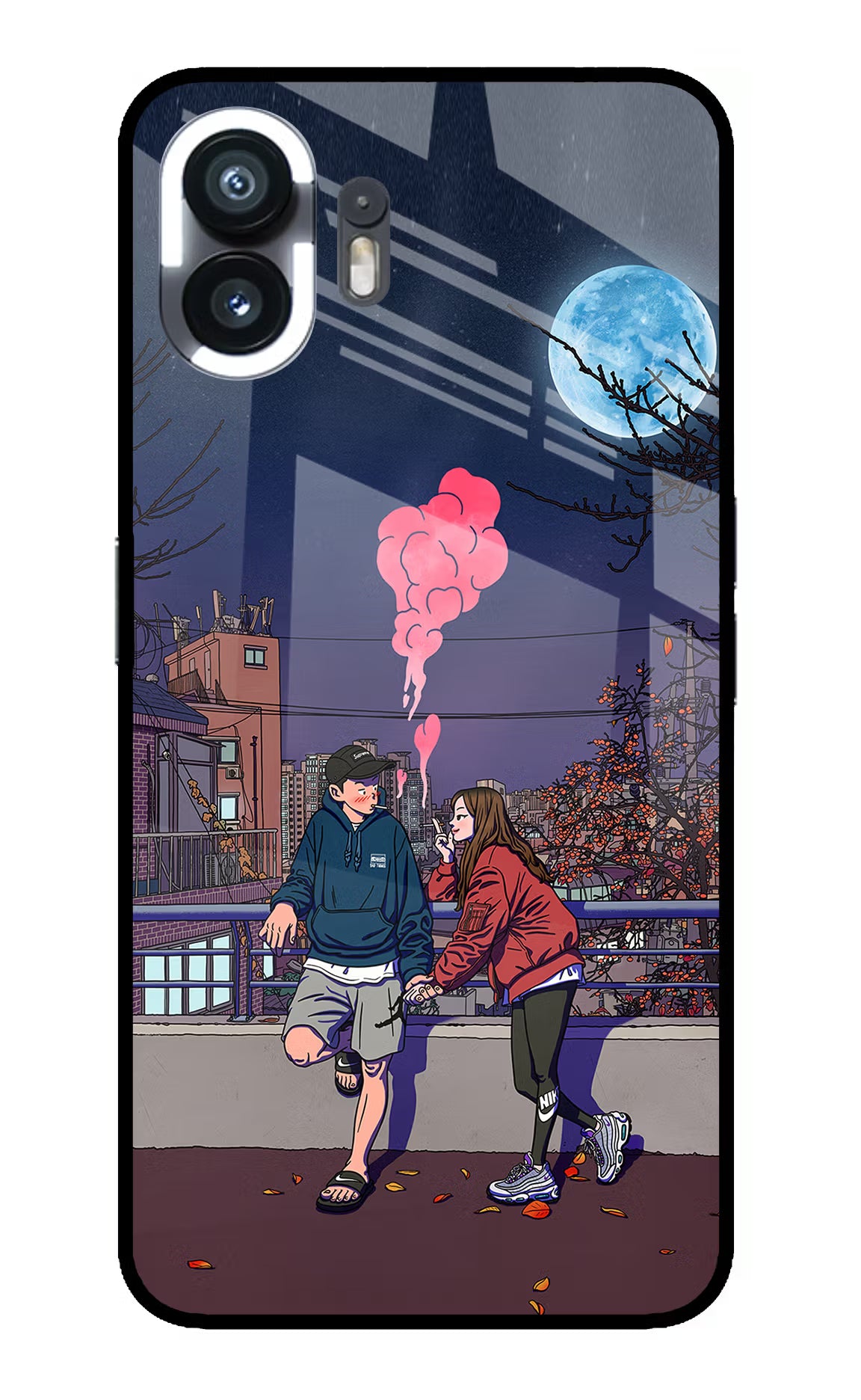 Chilling Couple Nothing Phone 2 Glass Case Back Cover by Casekaro