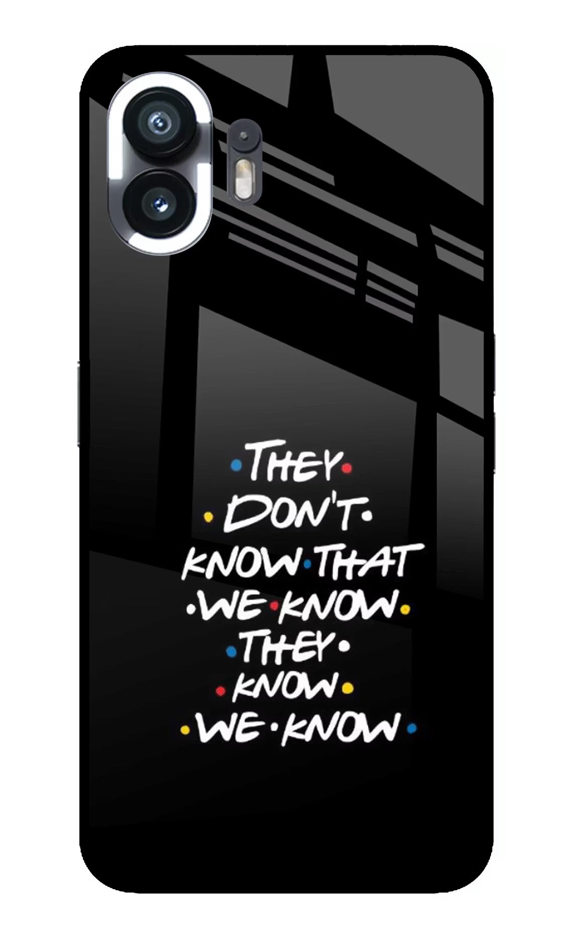 FRIENDS Dialogue Nothing Phone 2 Glass Case Back Cover by Casekaro