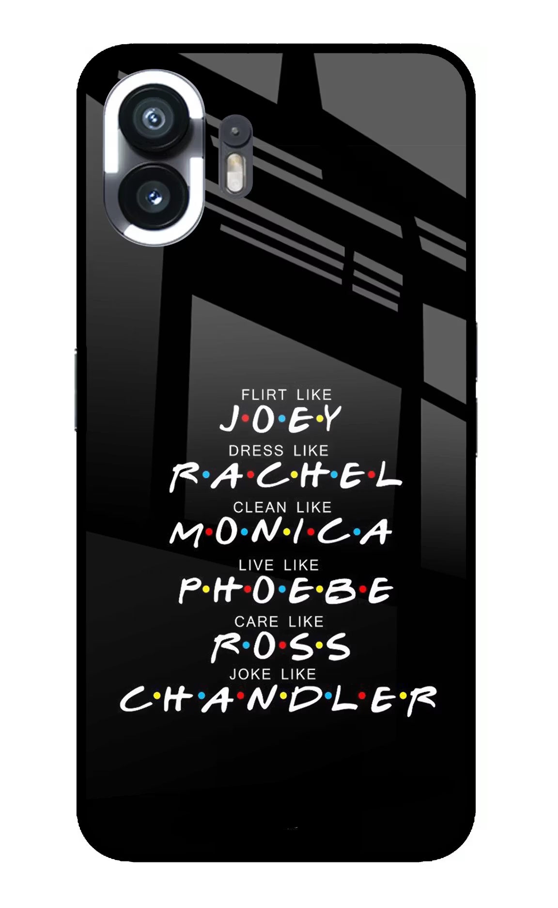 FRIENDS Character Nothing Phone 2 Glass Case Back Cover by Casekaro