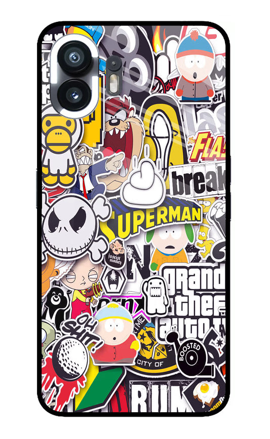 Sticker Bomb Nothing Phone 2 Glass Case
