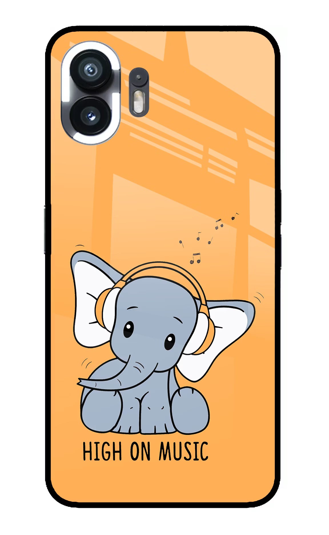 High On Music Nothing Phone 2 Glass Case Back Cover by Casekaro