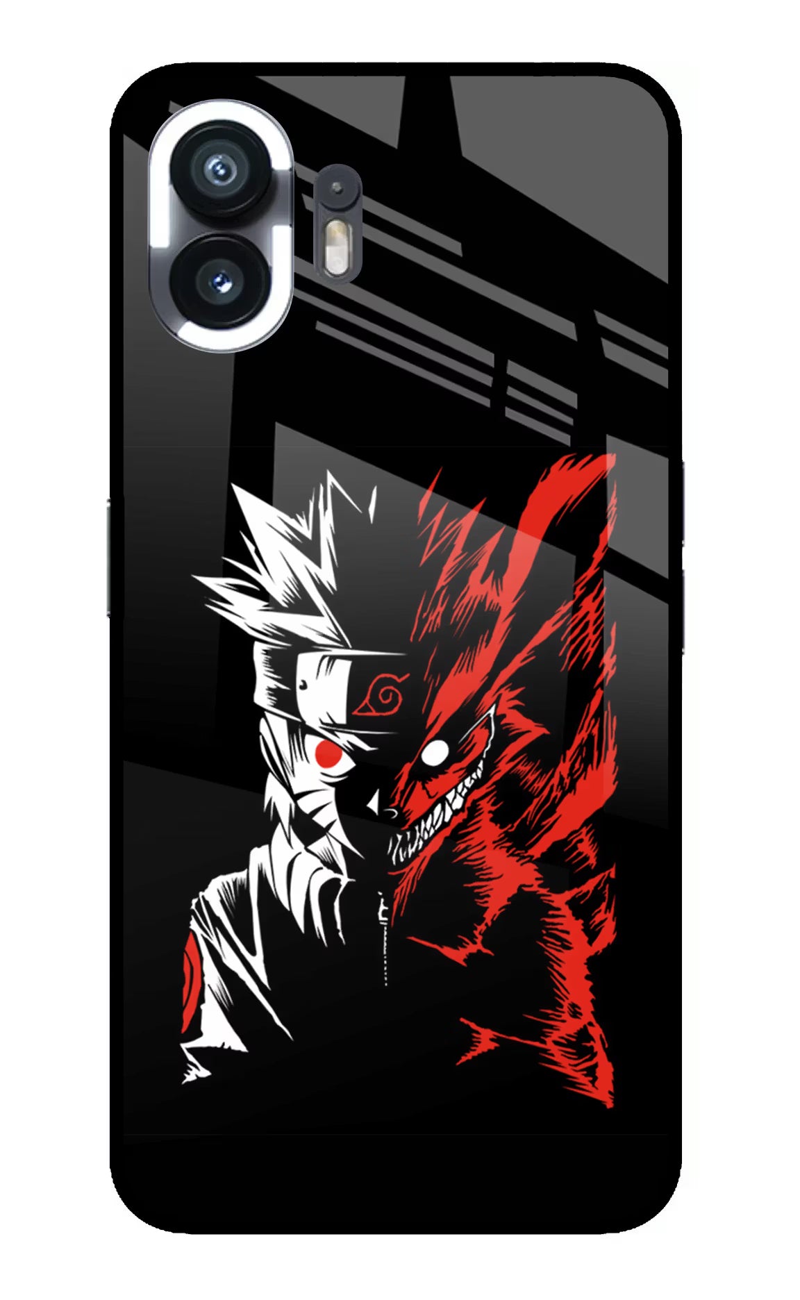 Naruto Two Face Nothing Phone 2 Glass Case Back Cover by Casekaro