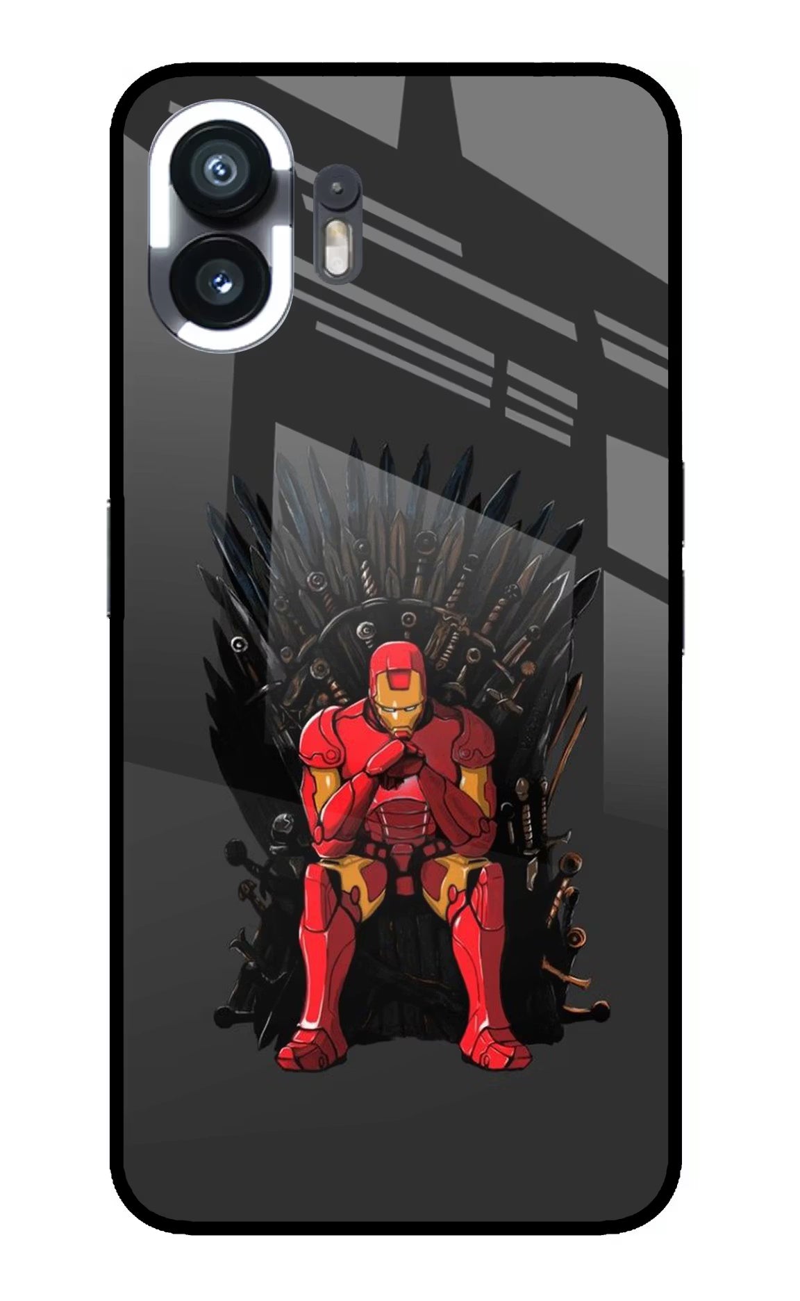 Ironman Throne Nothing Phone 2 Glass Case Back Cover by Casekaro