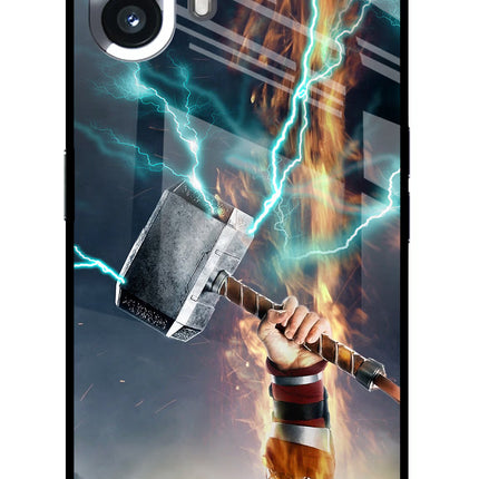 Thor Hammer Mjolnir Nothing Phone 2 Glass Case Back Cover by Casekaro