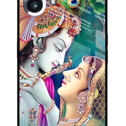Lord Radha Krishna Nothing Phone 2 Glass Case Back Cover by Casekaro