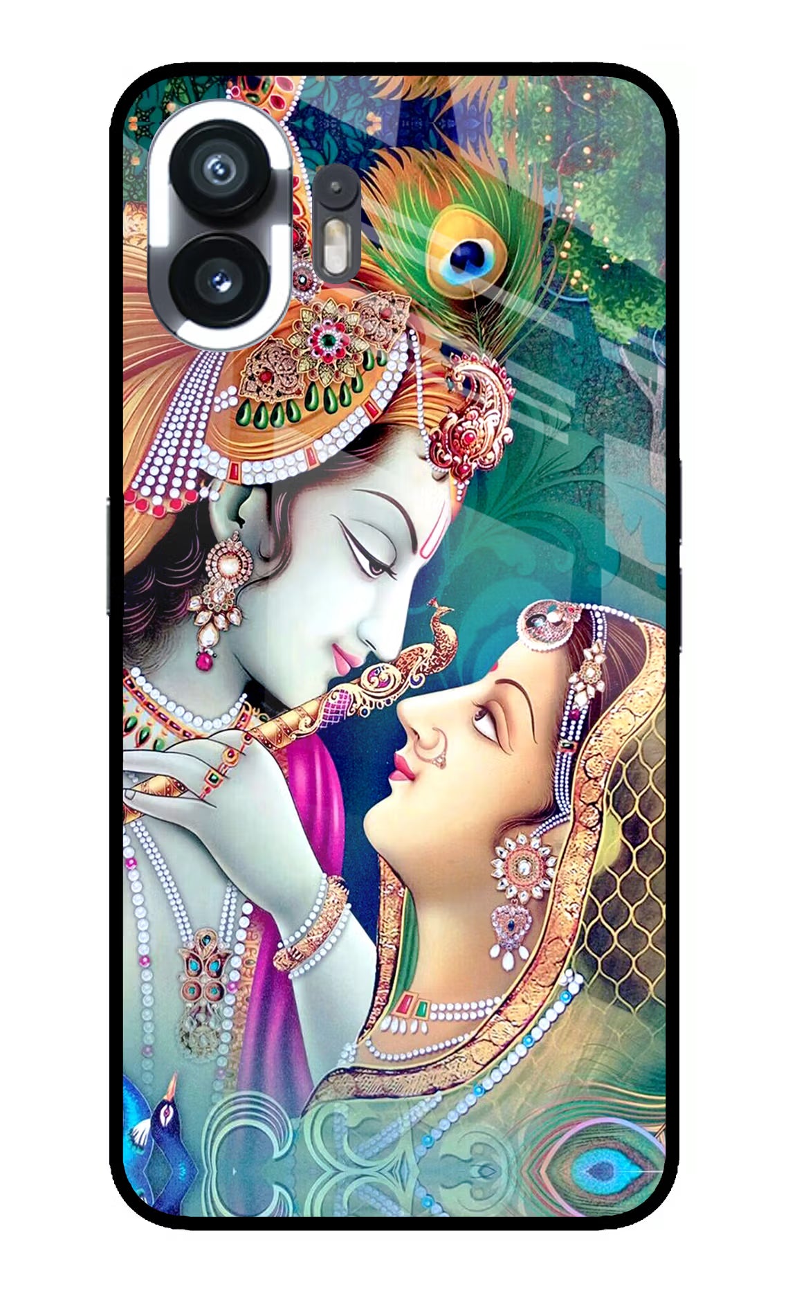 Lord Radha Krishna Nothing Phone 2 Glass Case Back Cover by Casekaro
