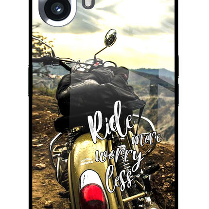 Ride More Worry Less Nothing Phone 2 Glass Case