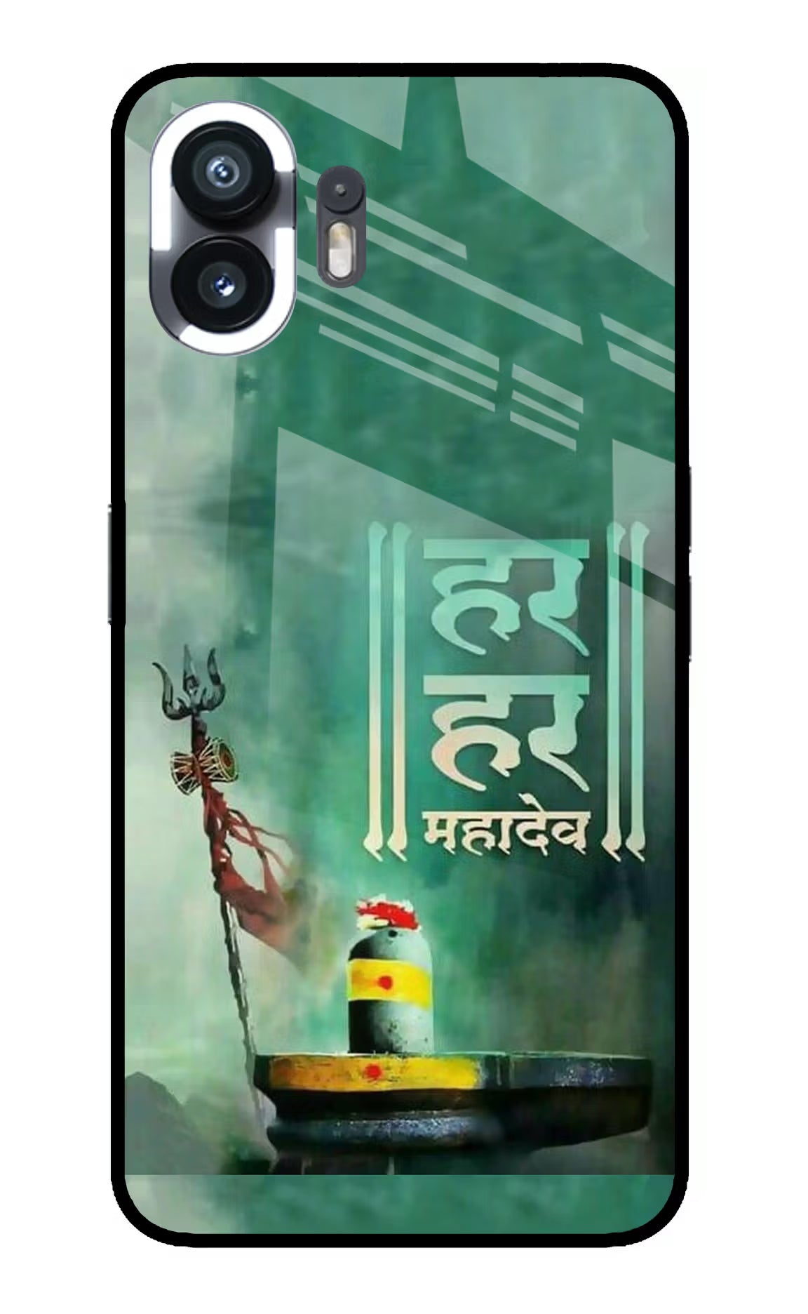 Har Har Mahadev Shivling Nothing Phone 2 Glass Case Back Cover by Casekaro