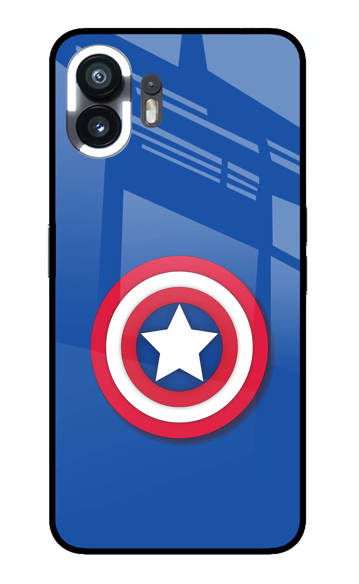 Shield Nothing Phone 2 Glass Case Back Cover by Casekaro