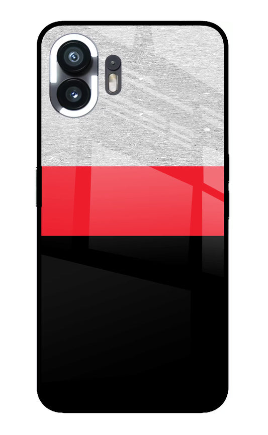 Tri Color Pattern Nothing Phone 2 Glass Case