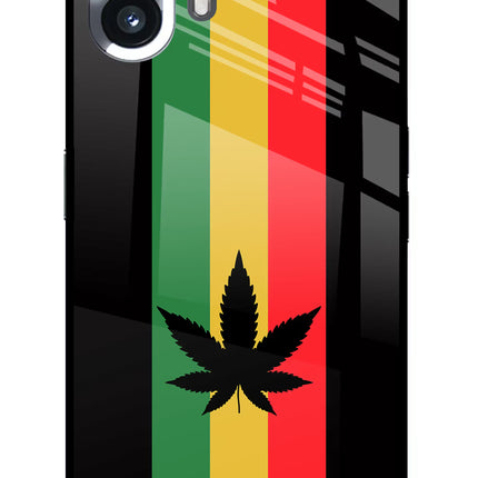 Weed Flag Nothing Phone 2 Glass Case Back Cover by Casekaro