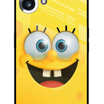 Sponge 1 Nothing Phone 2 Glass Case Back Cover by Casekaro