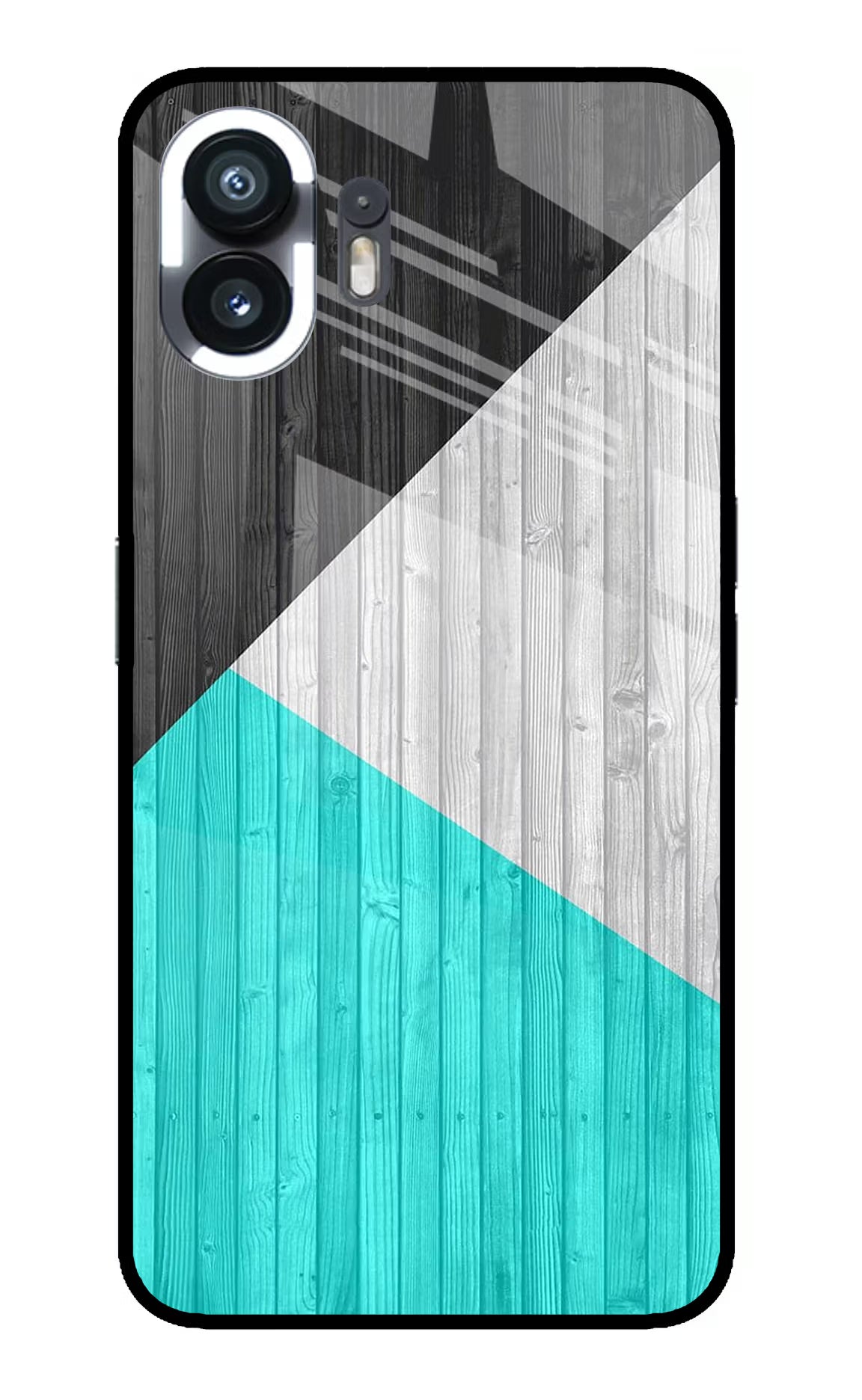 Wooden Abstract Nothing Phone 2 Glass Case Back Cover by Casekaro