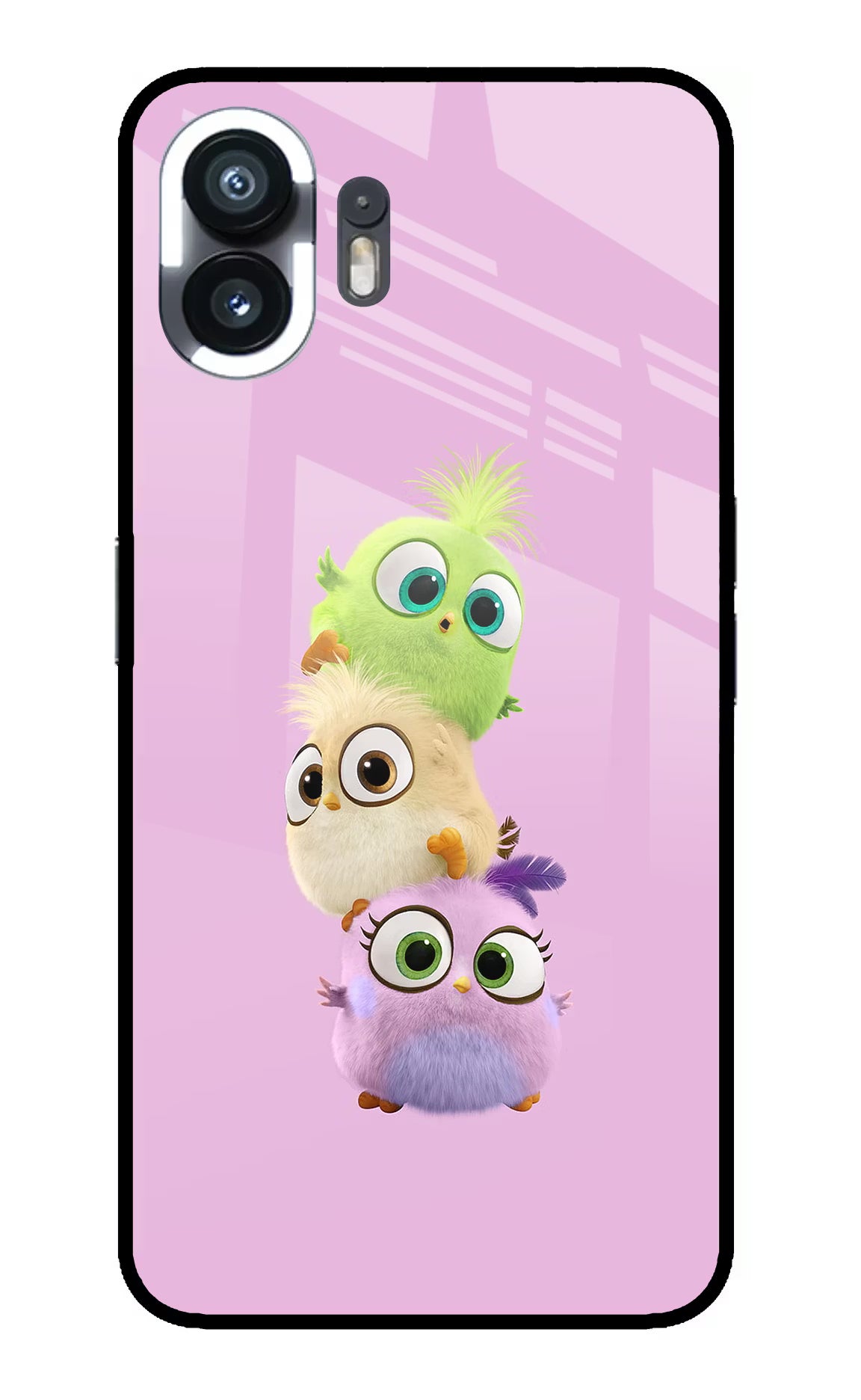 Cute Little Birds Nothing Phone 2 Glass Case Back Cover by Casekaro