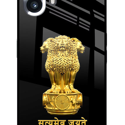 Satyamev Jayate Golden Nothing Phone 2 Glass Case