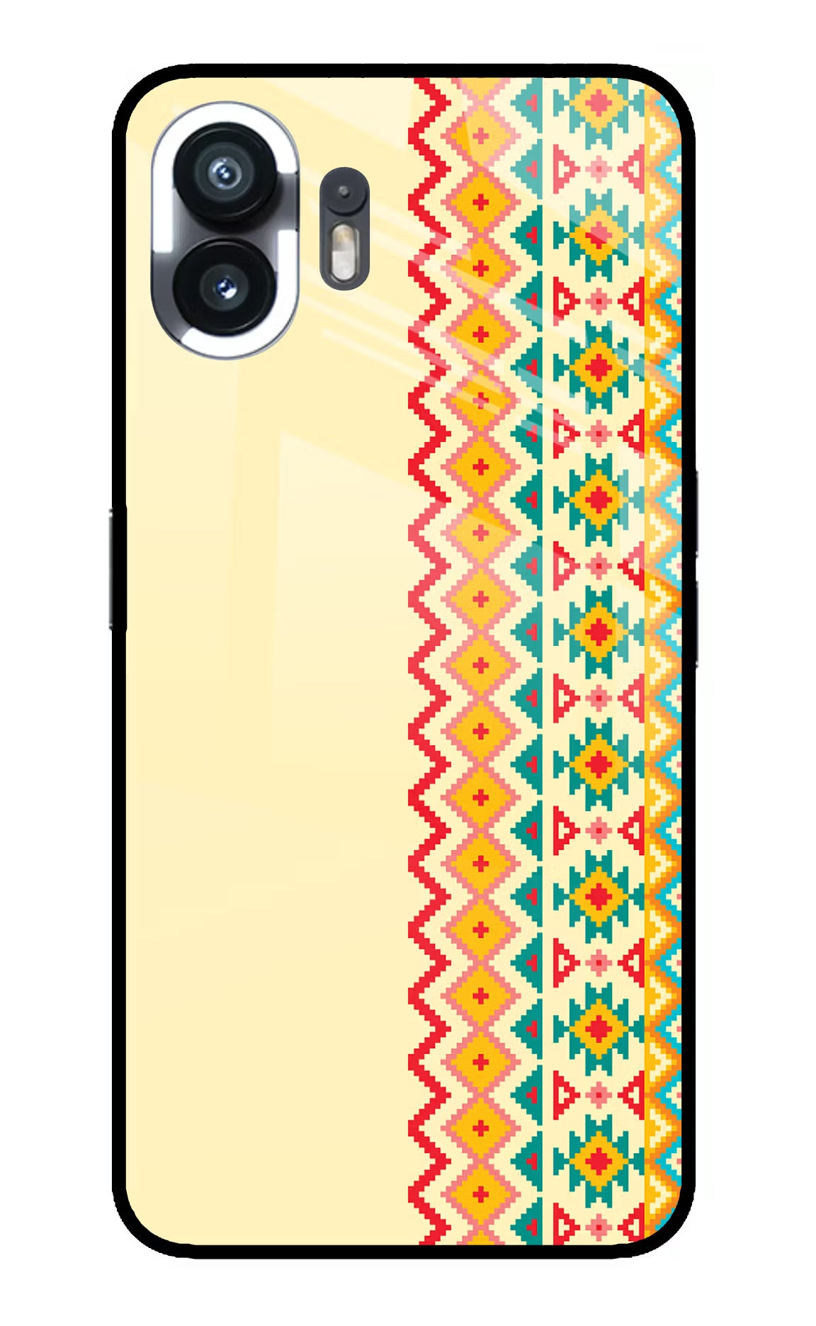 Ethnic Seamless Nothing Phone 2 Glass Case Back Cover by Casekaro
