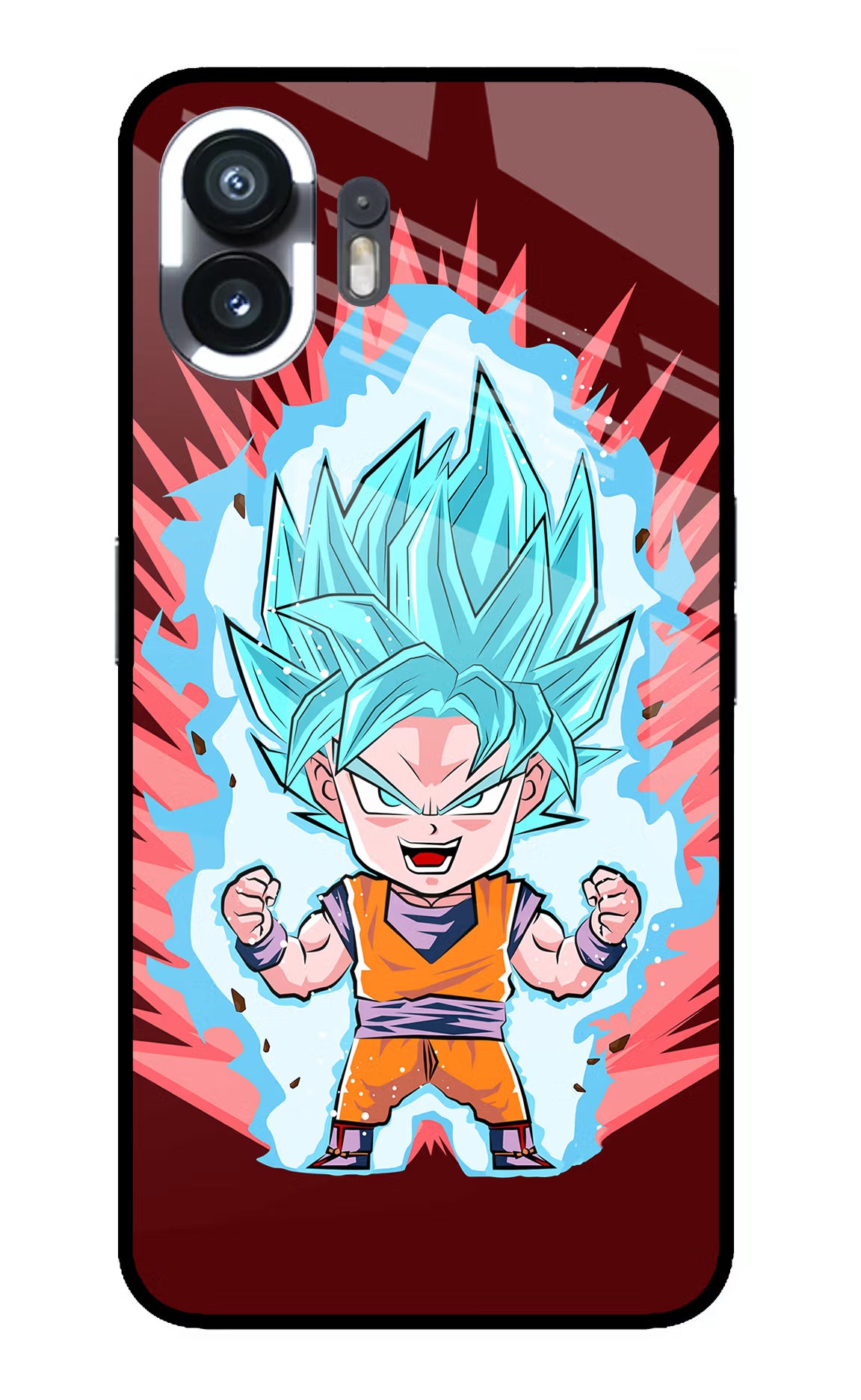 Goku Little Nothing Phone 2 Glass Case Back Cover by Casekaro