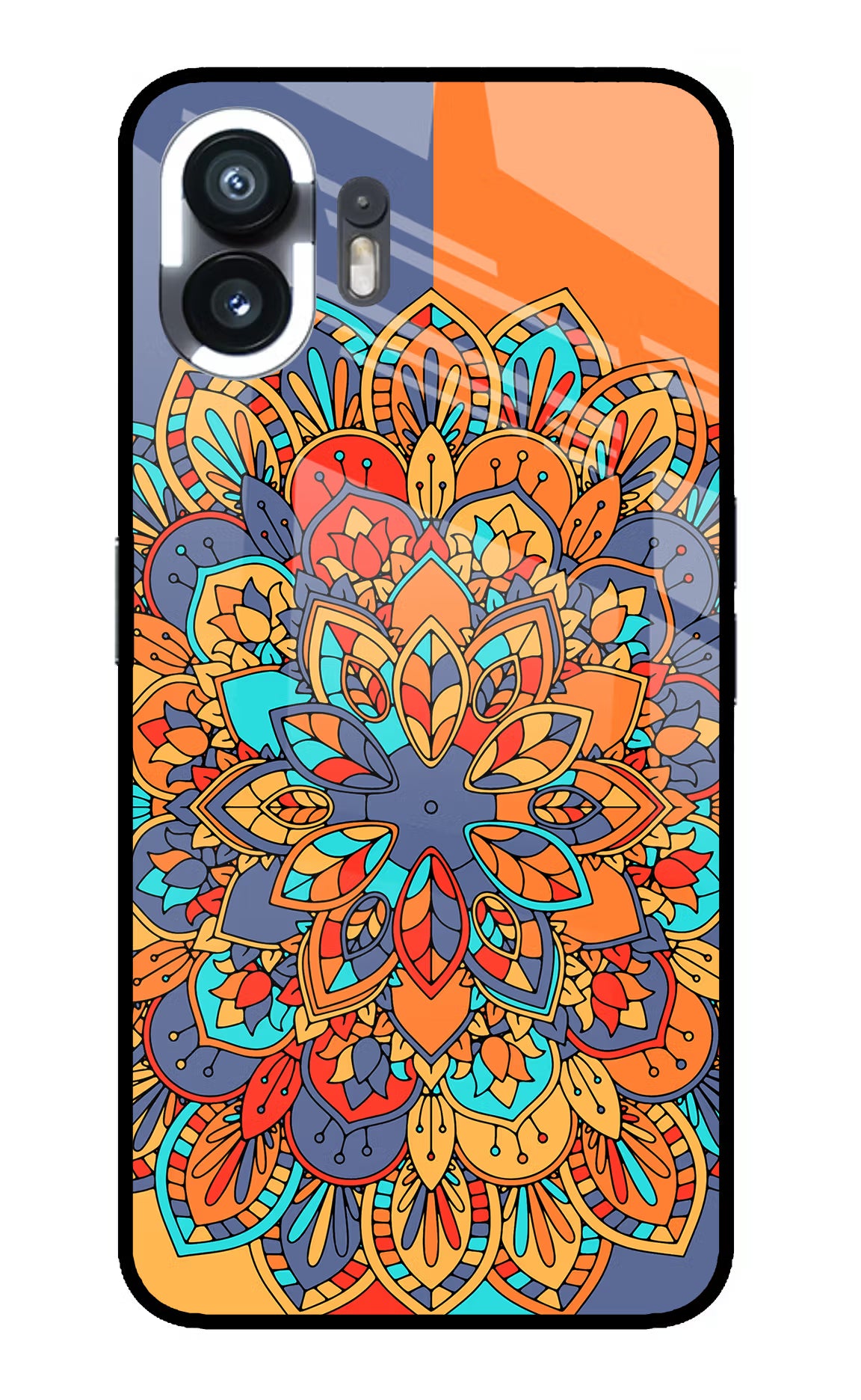 Color Mandala Nothing Phone 2 Glass Case Back Cover by Casekaro