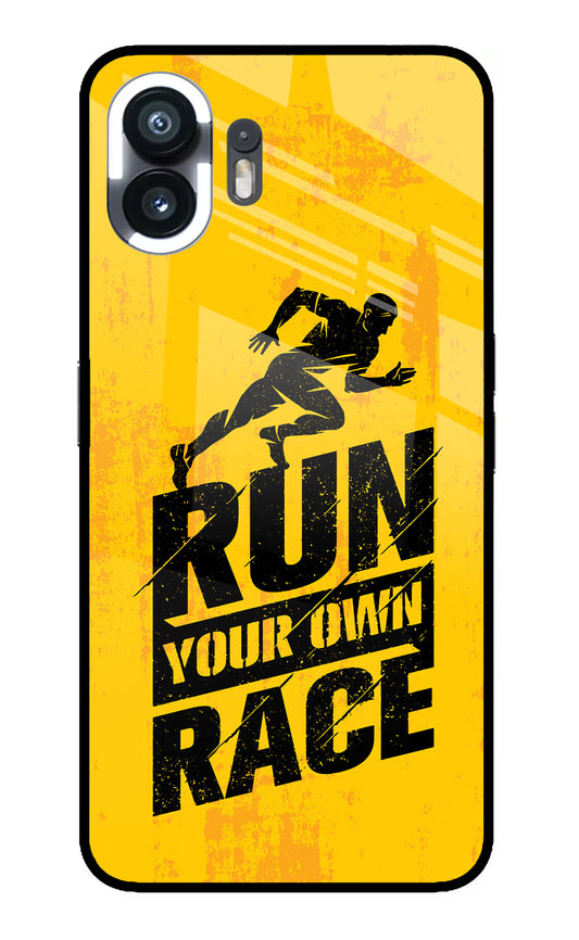Run Your Own Race Nothing Phone 2 Glass Case