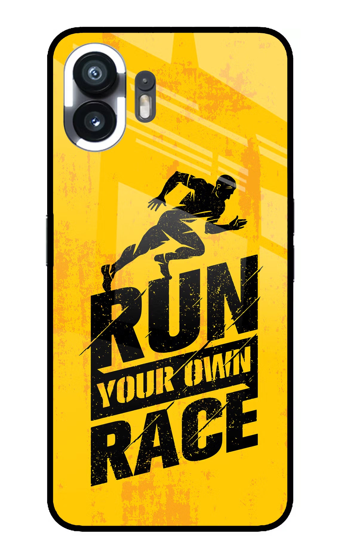 Run Your Own Race Nothing Phone 2 Glass Case Back Cover by Casekaro